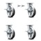 Service Caster 8 Inch Kingpinless V Groove Semi Steel Wheel Caster Brakes 2 Swivel Locks, 4PK SCC-KP30S820-VGR-SLB-BSL-2-SLB-2 - alternate 1